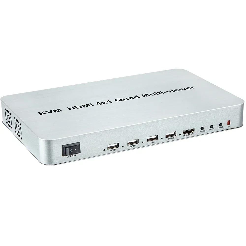  Ƽ  ɸ ġ ȭ  ó, Ʈ PC TV USB Ű 콺 , 1080p KVM HDMI, 4x1